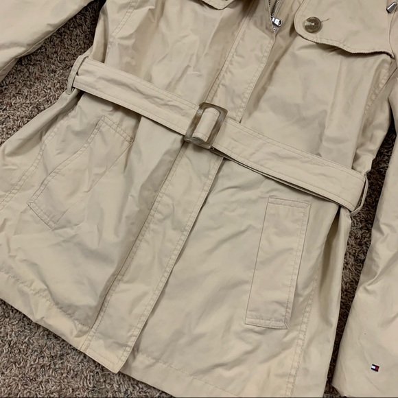 Tommy Hilfiger Cream Soft Shell Lightweight Coat Jacket - Picture 5 of 16